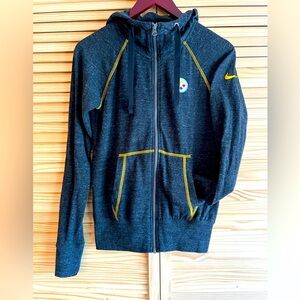 Nike and NFL Women’s Steelers Full Zip Hoodie Size XS Lightweight Cotton